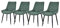 TUKAILAI Esszimmerstühle 4er Set aus Kunstleder, Küchenstühle mit Rückenlehne,weichen Kissen,Metallbeine, Ergonomische Sessel, Moderne Stühle für Küche,Esszimmer,Wohnzimmer,Empfangsraum, Grün