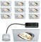 6er Set Einbauleuchten Eisen gebürstet kaltweiss 6x 4,5W LED GU10 + 6x1W LED Ring 6400K