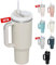 STEEL SIPPER 40oz Stainless Steel Vacuum Insulated Tumbler with Straw and Lid & Handle, Travel Coffee Mugs Cups for Hot Drinks with Handle and Straw Insulated Water Bottle Iced Coffee Cup (Dune)