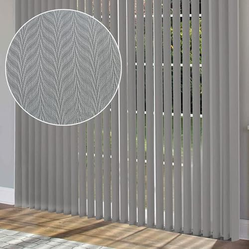 Vertikaljalousie Grau,60% Verdunkelung Vertikale Jalousien 60/70/80/90/100/120/140cm,Vertikale Jalousien Für Fenster,Sichtschutz Lamellenvorhang,Für Home Office Dekoration,W×H-140x220cm/55x87in