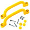 Baoblaze Lot de 2 accessoires pour aire de jeux, cabane de jeu, avec vis, poignées d'échelle pour parc, jardin, cabane de jeu, jaune