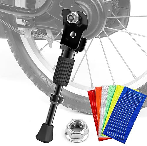 SEISSO Fahrradständer für 12~20 Zoll Kinder Einstellbare kinderfahrrad seitenständer für Kinder Fahrrad 12 14 16 18 20 Mountainbikem, Rennrad, Sportfahrrad, Cityrad