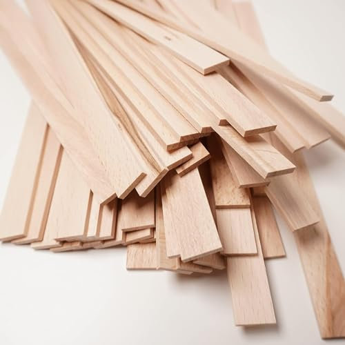500x Rührholz | Leisten | Holzspatel | Farbrührspatel | Modelbau | Pflanzenanzucht | Rührstab zum Rühren von Farben/Lack/Epoxidharz/Kerzenwachs | Basteln + Bemalen | 258x16x3mm aus Buchenholz