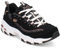 Skechers Women's D Lites Me Time, Black/Rose Gold, 7