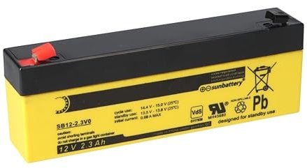 Batterie de rechange compatible avec ABUS BT2020 12 V 2,3 Ah