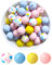 20 Pezzi Perle di Silicone, Perline Sciolte Colorato di 15mm, Perline in Gomma Artigianali Rotonde con Fori per Fai Da Te Collane Bracciali Artigianato