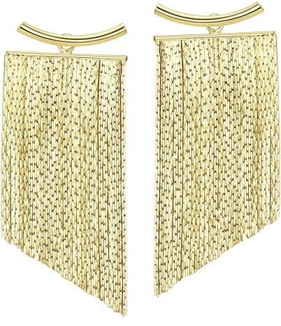 Dochais Dangly Quaste Ohrringe Gold Hypoallergene Dangle Kette Frauen Boho Dangling Ohrring für Party