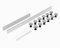 Balterley Shower Tray Riser Kit, 2 White Panels, 12 Pack of Legs, Clips & Screws, Leg Set & Plinth Kit for 1300mm to 1800mm Rectangular Trays, Tray Plinth & Legs - 1800 x 105mm & 1000 x 105mm (White)