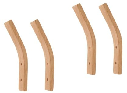 TOPBATHY 4stücke Wandmontierte Holzkleiderhaken Haken Für Jacken Hüte Taschen Und Handtücher Raumorganisation Hochwertigem Eichenholz Gefertigt