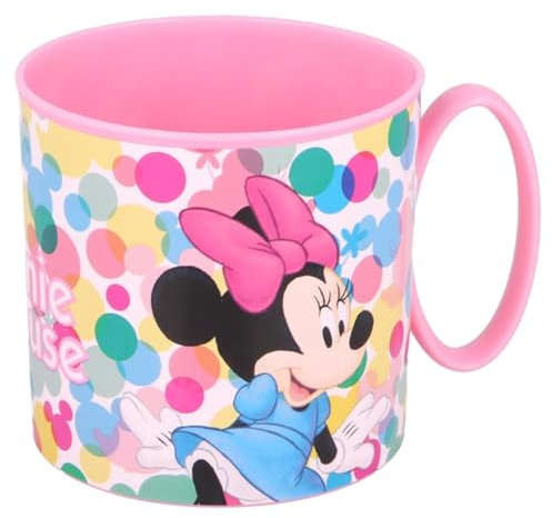 ALMACENESADAN, 5074, Taza apta para microondas, capacidad 350ml, producto reutilizable; (Minnie)