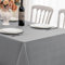 Softalker Mitteldecke Tischdecke abwaschbar Grau 100x100 Leinen Struktur kleines Tischtuch Wasserabweisend Abwischbar Quadratisch Fleckschutz Outdoor Garten Party Silvester Weihnachten