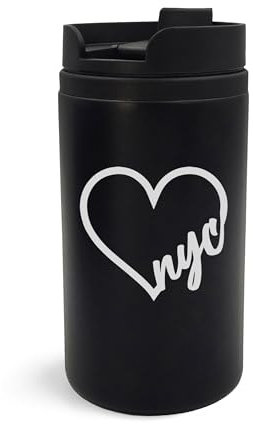 I Love NYC Heart City, Travel Mug, Engraved Art, Mug, Insulated Cup