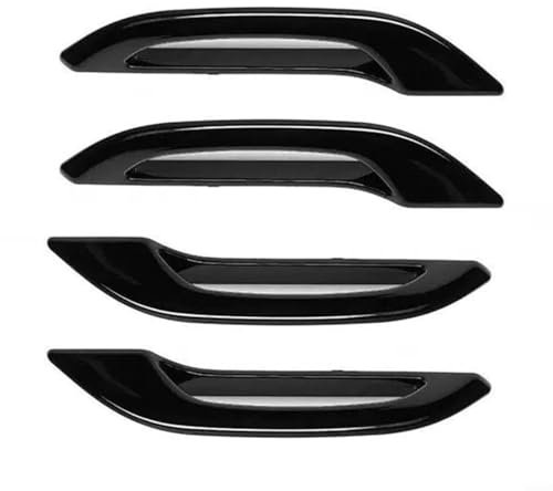 Sileduove Exterior Door Handle Caps Bezels, Glossy Black Exterior Door Handle Trim for Tesla for Model 3 Y 2017-2023