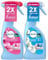 Ambi Pur Fabric Refresher & Air Freshener Spray Clothes & Laundry Scent Boosters - Sofas, Curtains Odour Eliminator - Cotton Fresh Blossom & Breeze 375ml - Box of 2