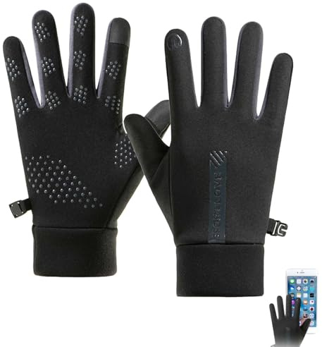 MXHBSTP Waterproof Gloves, Cycling Gloves, Touchscreen Running Gloves Warm Winter Gloves for Men And Women, Hiking Gloves for Football/Mountain/Biking/Cycling/Rugby/Running/Hiking