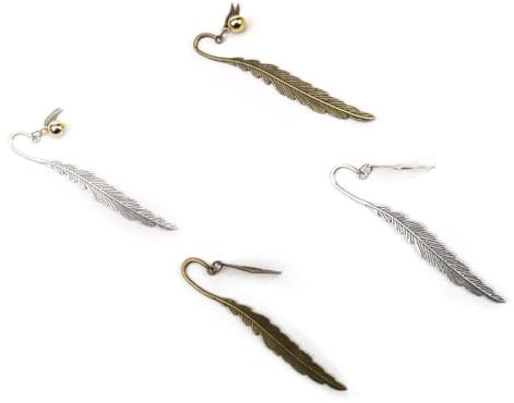 MYLERCT 4 Stück Zauberfeder Lesezeichen, Lesezeichen Metall, Book Marks Können als Lesezeichen Dekorationen und Souvenirs Verwendet Werden,Geschenk