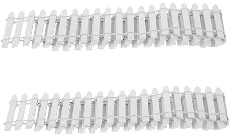 ANDRESLAD Miniatur Gartenzaun Aus x Weiße Mini Zaun Dekoration Für ärchengärten Mikro Landschaftszubehör Mini Fence Für Gartenornamente