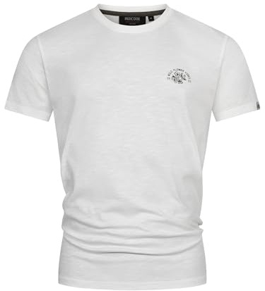 Indicode Herren INAsbjorn T-Shirt Sommershirt aus Baumwolle mit Brusttasche | Lässiges Kurzarmshirt mit Brusttasche für Sommer und Alltag, Baumwollshirt, Basicshirt, Freizeitoberteil für Männer