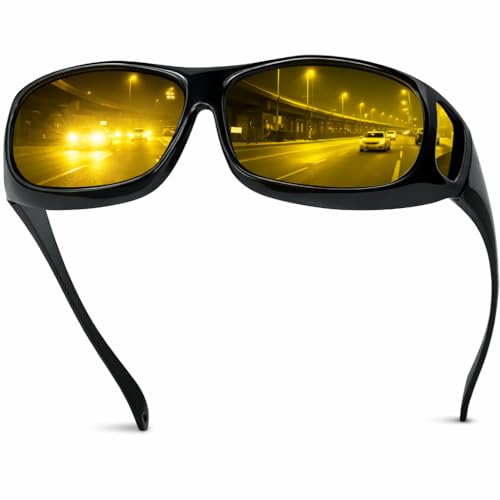 Nachtfahrbrille für Männer und Frauen, blendfrei, polarisiert, Nachtsichtbrille