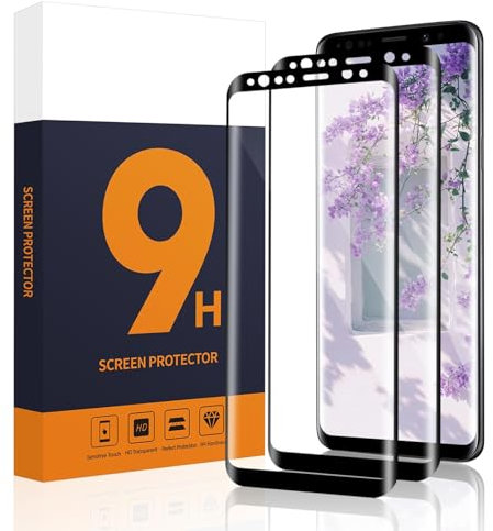 Carantee 2 Pièces Verre Trempé pour Samsung Galaxy S9, Plein écran 3D Ultra résistant vitre protection pour Galaxy S9 Protection en Écran, Sans Bulles Haute Sensibilité Samsung S9 Protection écran