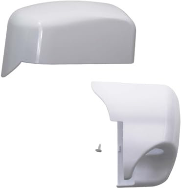 Cubierta de extremo polar blanca compatible con toldo Fiamma F45i para mano izquierda y derecha para repuesto de autocaravana 98655-014
