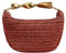 Qurlon Bolsos de mano para mujer, bolsa de paja de media luna, bolso de hombro tejido, bolso cruzado casual con asa superior, Red, 1