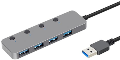 AOOOWER Desktop-Organizer, USB-Hub, 4 Anschlüsse, Plug-and-Play, Büro, effiziente Stromversorgung