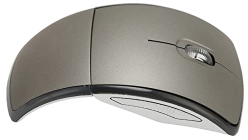 LICAEVEY Klappbare Drahtlose Maus, Tragbare Kompakte 2,4 -g -Drahtlose Faltmaus, 1600DPI Matte Office Gaming Maus für Travel Office Notebook -PC (Gray)