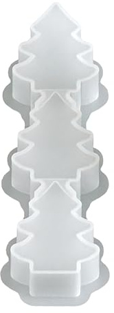 Baoqifong Christmas Molds | 3-Fach Kerzenformen Silikon - Weihnachtsdekoration Bastelwerkzeuge Für Seife Gips Ton Backen Süßigkeiten Kekse,Für Epoxy Ton Gips Seife Schokolade Kerze Backen