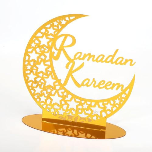 TESGADGETS Zuckerfest Acryl Heimdekor, Eid Mubarak Dekorationen, Ramadan Dekoration, Islamischer, Ramadan Kareem Geschenk, Partydekorationen