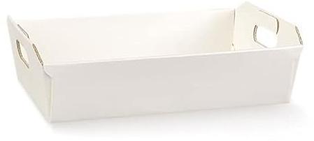 SETA BIANCO 40X30X12 cm Cesto Vassoio per Bomboniere