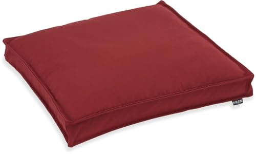 H.O.C.K. Sitzkissen Outdoor Stuhlkissen Classic Uni – UV-beständig, wasserabweisend, Fleckschutz – Garten Terrasse Balkon (50x50x5cm, Bordeaux)