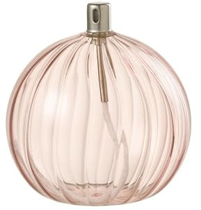 J-Line Lampe à huile nervurée - Verre - Rose - Grand