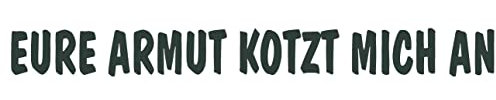cartattoo4you® AK-01514 | EURE Armut KOTZT Mich AN | Autoaufkleber Aufkleber Farbe anthrazit, in 24 Farben erhältlich, glänzend, 20 x 2 cm, Waschstrassenfest