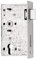 Gah-Alberts 412036 Serrure de remplacement galvanisée pour serrure de 50 mm Distance d'entrée 65 mm Espacement 72 mm Gâche 43 x 180 x 2 mm