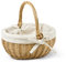 Adam Schmidt Einkaufskorb oval, Natur, T 26cm x B 20cm x H 14/25cm