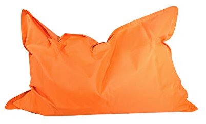 Kinzler S-10119/09 Riesensitzsack, ca. 100x140 cm, Sitzsack Outdoor Indoor, in vielen verschiedenen Farben, mit Innensack, orange