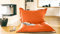 Kinzler S-10119/09 Riesensitzsack, ca. 100x140 cm, Sitzsack Outdoor Indoor, in vielen verschiedenen Farben, mit Innensack, orange