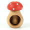 Holzfee Nussknacker Pilz Kappe Rot Fliegenpilz Design Nussschraube