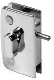 Chrome serratura per anta di vetro con indicatore per 5/40,6 cm a 1/5,1 cm di vetro, Nichel