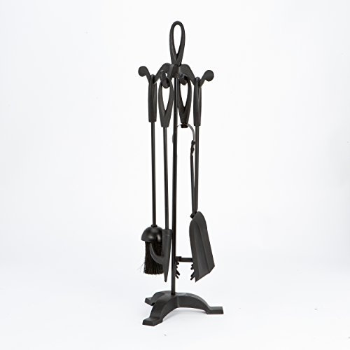 Harewood Fire28 Kamin-Set, Schwarz, 5-teilig