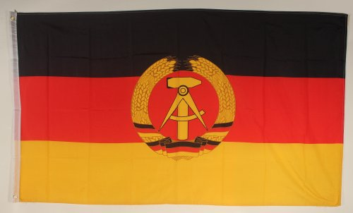 Buddel-Bini Versand Flagge Fahne DDR 90x60 cm wetterfest und lichtecht für innen und aussen