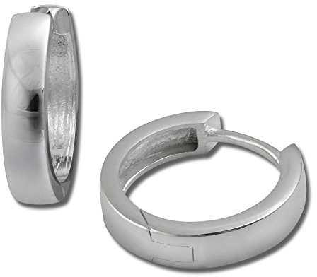 SilberDream Ohrringe 15mm Damen Herren 925 Silber Creolen rhodiniert SDO348S Silber Creole