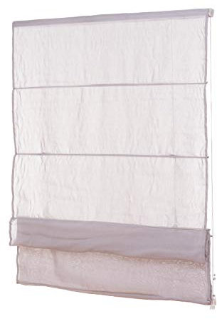 Ventanara® Raffrollo ohne Bohren Grau Klemmfix Raffgardine inklusive Montagematerial 70 x 130 cm