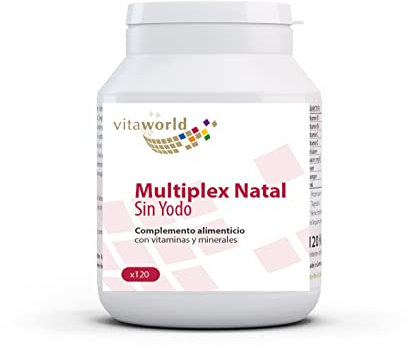 Complejo Multivitamínico Prenatal sin Yodo 120 Cápsulas Vegetales Vita World