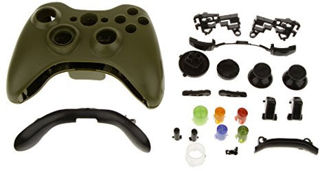 Full Housing Button Case Cover Hülle Mod Kit Ersatz für Xbox 360 Controller - Armee Grün