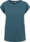 URBAN CLASSICS t-shirt da Donna con Manica Arrotolata, Maglietta a Maniche Corte da Donna in Cotone, Tee Shirt con Scollo Rotondo e Spalle Arrotondate, Colore: Rosso Ciliegia, Taglia: XXL