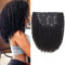 Brasilianisches unbehandeltes Echthaar, 3C 4A, gelockt, Clip-in-Haarverlängerung, Remy-Haar für schwarze Frauen, natürliche Farbe, doppelte Tressen, 10 Stück, 120 g, Fabc-Haar (35,6 cm)
