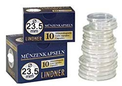 LINDNER Das Original Münzkapseln Innen-Ø 23,5 mm, 10er-Packung