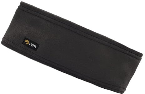 Lupa Bandeau unisexe triple couche en micro polaire fait à la main – Cache-oreilles pour homme et femme (anthracite)
